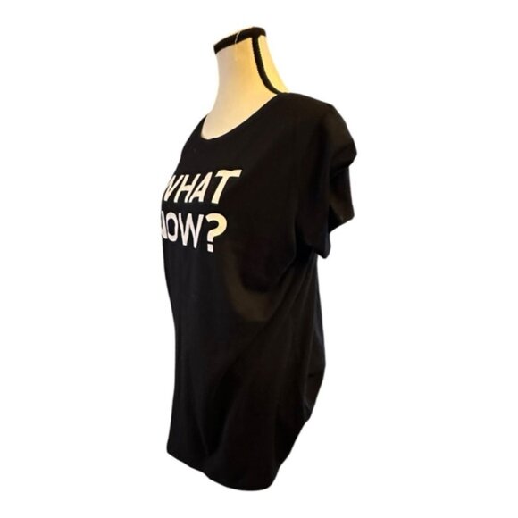 Women’s torrid 1 What Now Black Classic Fit Signature Jersey Crew Tee 14 16 1X - Picture 2 of 9